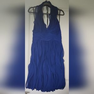 Calvin Klein Blue Halter Cocktail Dress